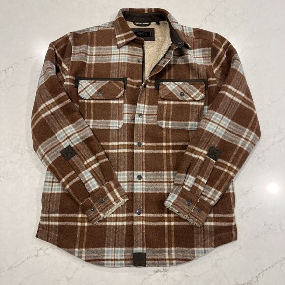 Dakota Grizzly NEW Burke Wool Blend Plaid Jacket Shacket Mens M Sherpa Lined - Picture 1 of 11